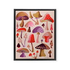 Mushroom Collection â Pink Framed Canvas Print Gallery Image 6
