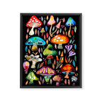 Mushroom Magic - Charcoal Framed Canvas Print Gallery Image 8