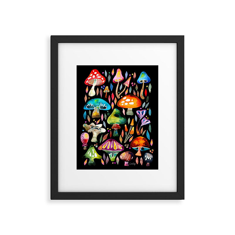 Mushroom Magic - Charcoal Framed Art Print Gallery Image 6