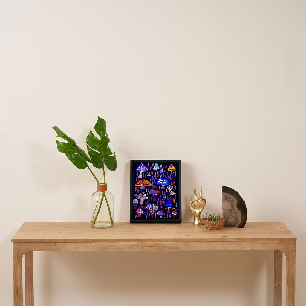 Mushroom Magic - Galaxy Framed Canvas Print Gallery Image 4