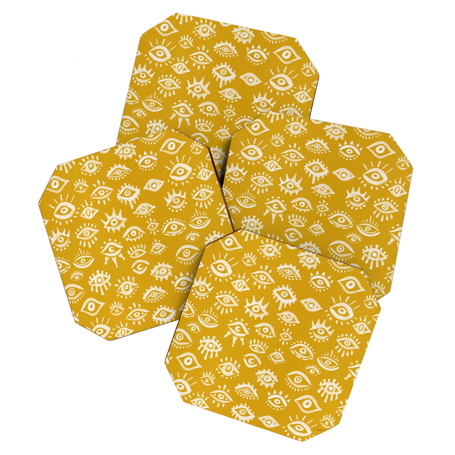 Mystic Eyes - Marigold Palette Coaster Gallery Image 1
