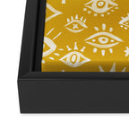 Mystic Eyes - Marigold Palette Framed Canvas Print Gallery Image 3