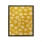 Mystic Eyes - Marigold Palette Framed Canvas Print Gallery Image 8