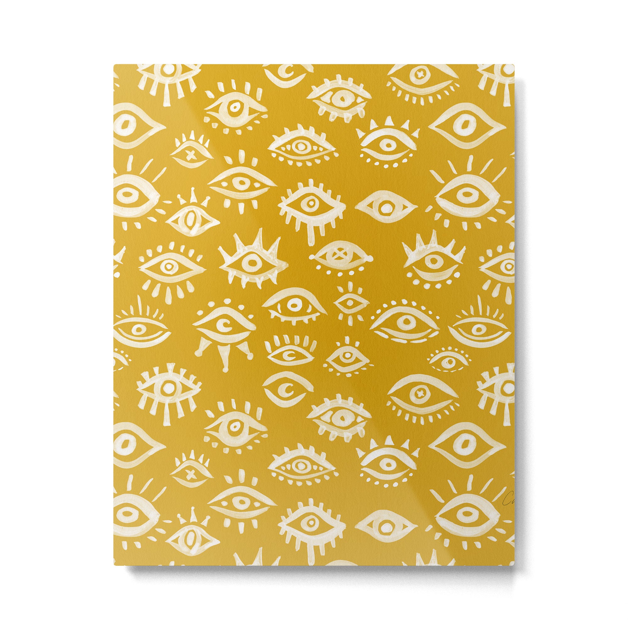 Mystic Eyes - Marigold Palette Metal Print Gallery Image 6