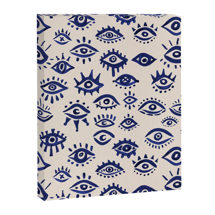 Mystic Eyes â Navy & Cream Canvas Print Gallery Image 1