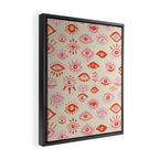 Mystic Eyes - Pink & Red Framed Canvas Print Gallery Image 2