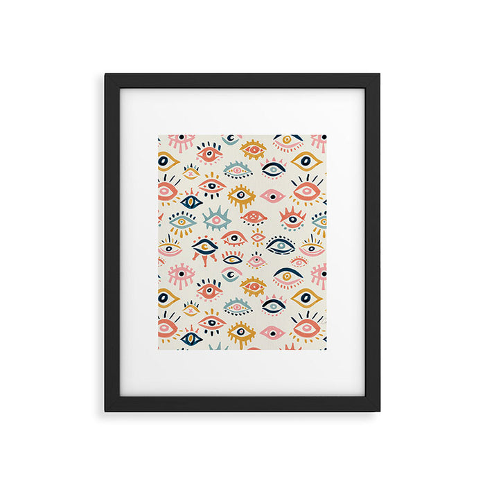 Mystic Eyes - Primary Palette Framed Art Print Gallery Image 1