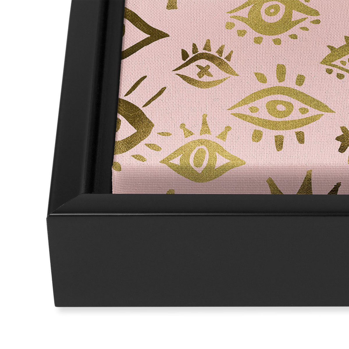 Mystics Eyes - Blush & Gold Framed Canvas Print Gallery Image 3