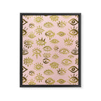 Mystics Eyes - Blush & Gold Framed Canvas Print Gallery Image 8