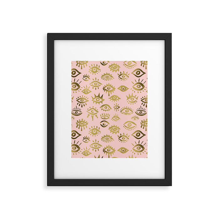 Mystics Eyes - Blush & Gold Framed Art Print Gallery Image 1