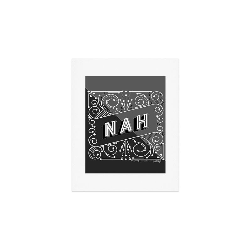 Nah - Black & Grey Palette Art Print Gallery Image 1