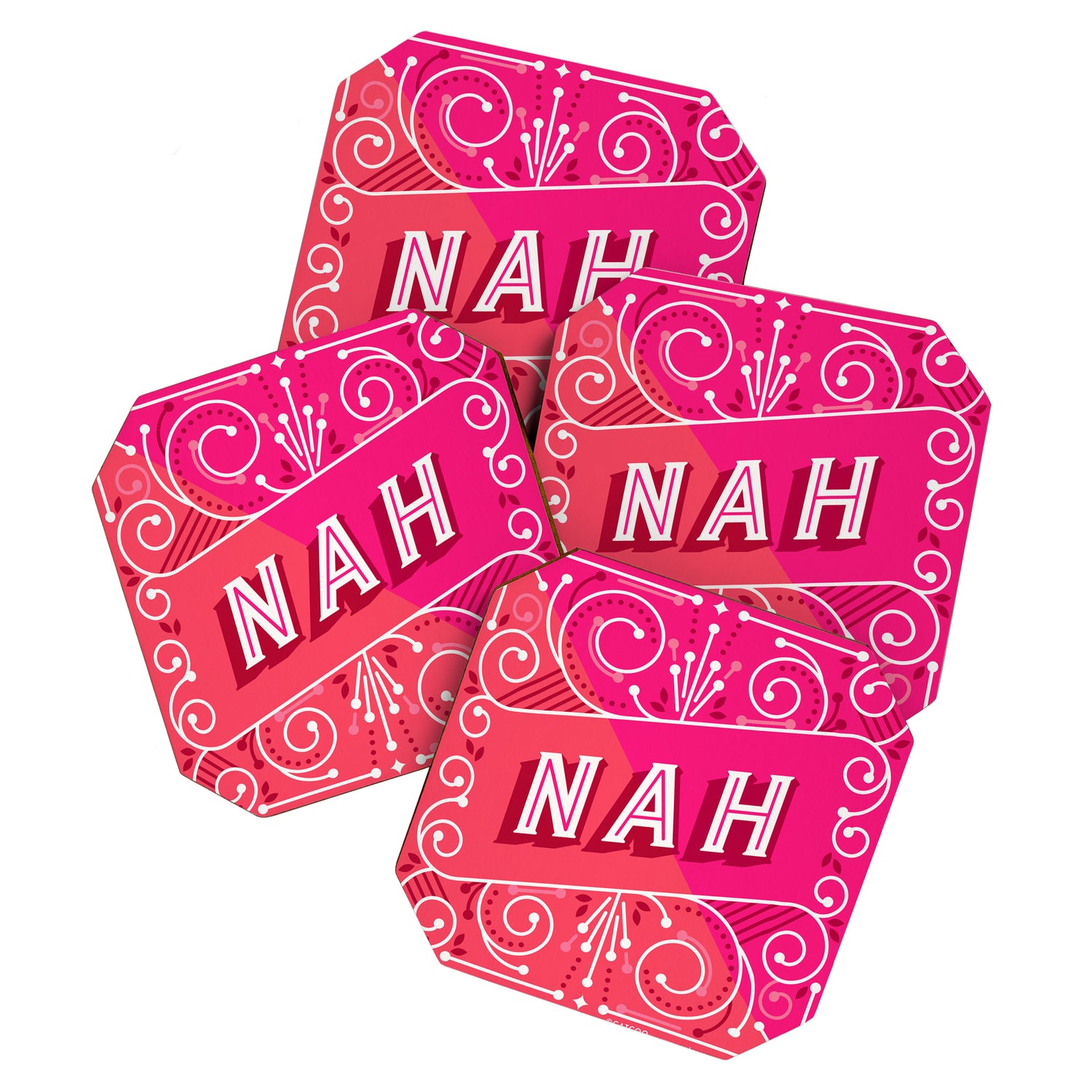 Nah â Hot Pink Coaster Gallery Image 1