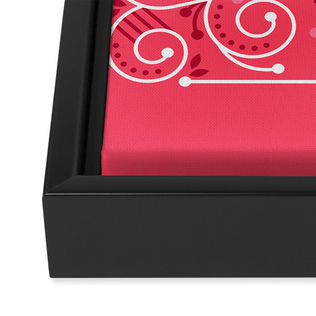 Nah â Hot Pink Framed Canvas Print Gallery Image 3