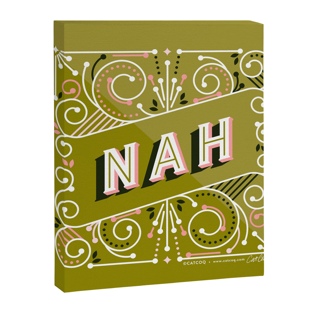 Nah - Olive & Blush Palette Canvas Print Gallery Image 8
