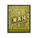Nah - Olive & Blush Palette Framed Canvas Print Gallery Image 8