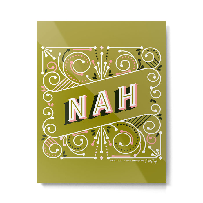 Nah - Olive & Blush Palette Metal Print Gallery Image 1