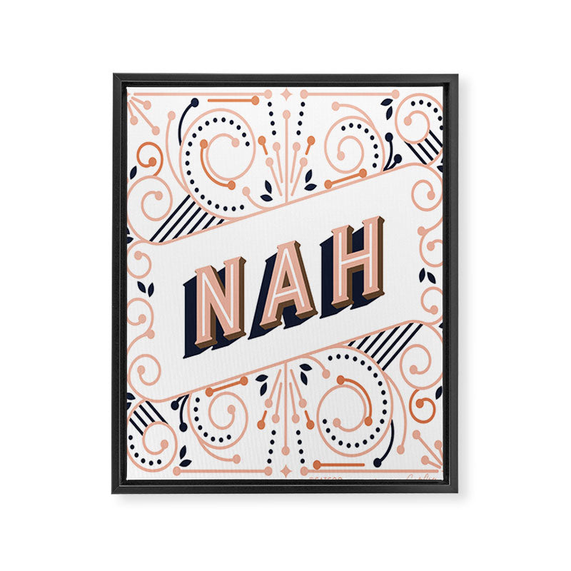 Nah - Peach Palette Framed Canvas Print Gallery Image 8