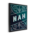 Nah - Teal Palette Framed Canvas Print Gallery Image 2