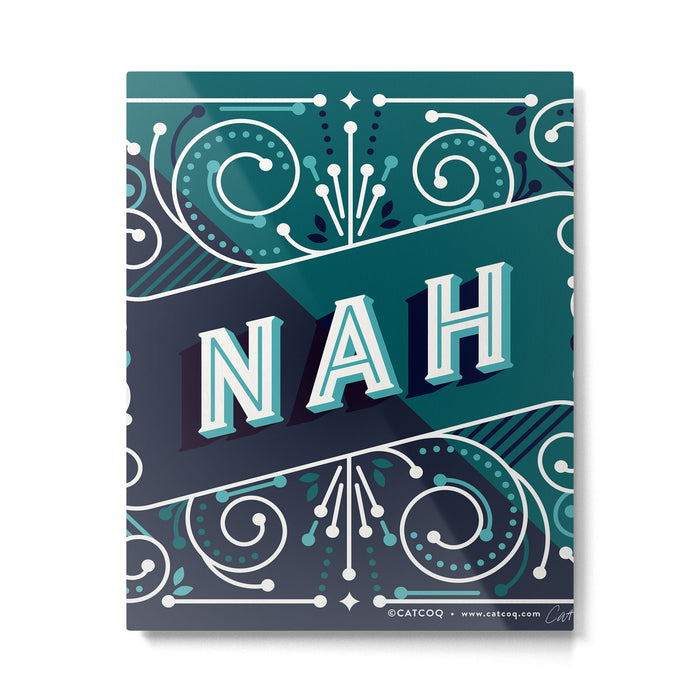 Nah - Teal Palette Metal Print Gallery Image 1