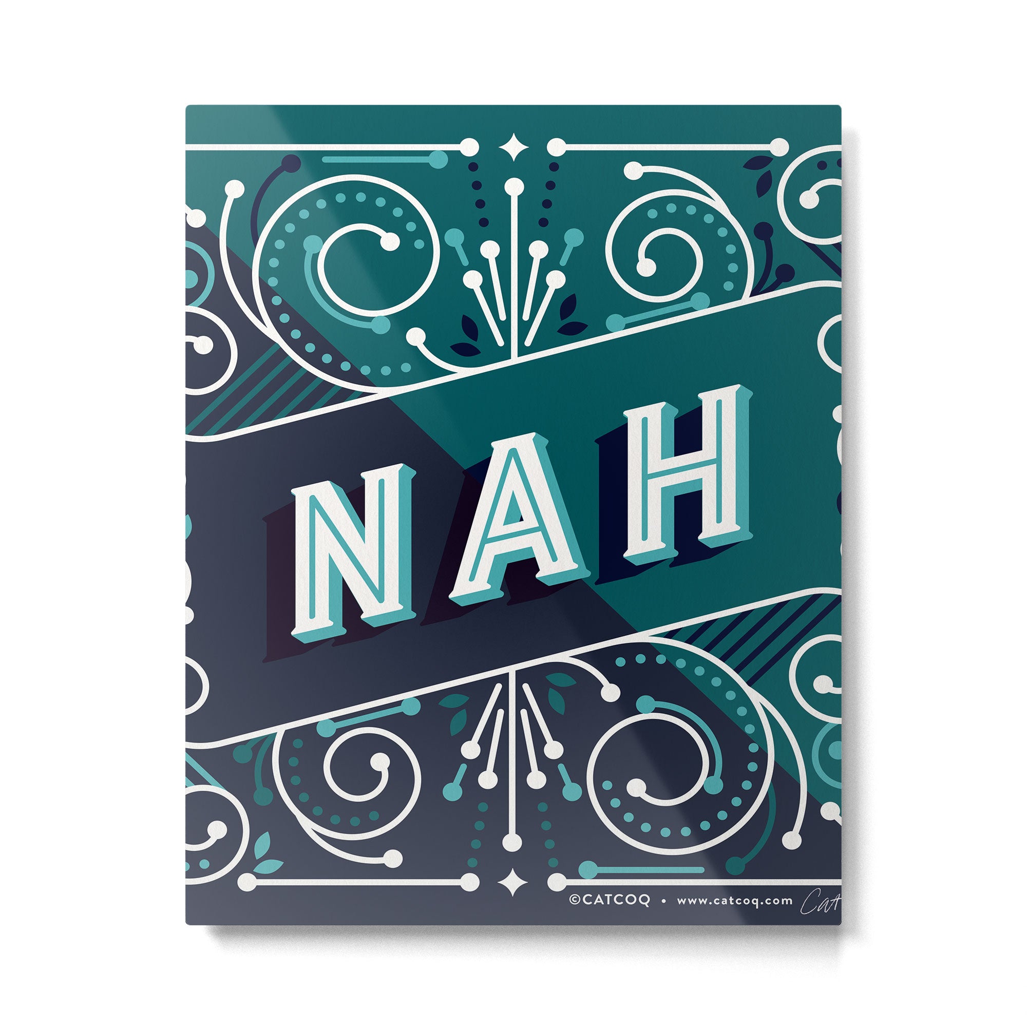 Nah - Teal Palette Metal Print Gallery Image 6
