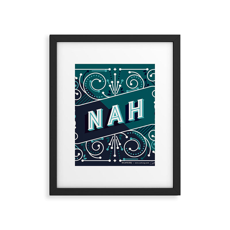 Nah - Teal Palette Framed Art Print Gallery Image 6