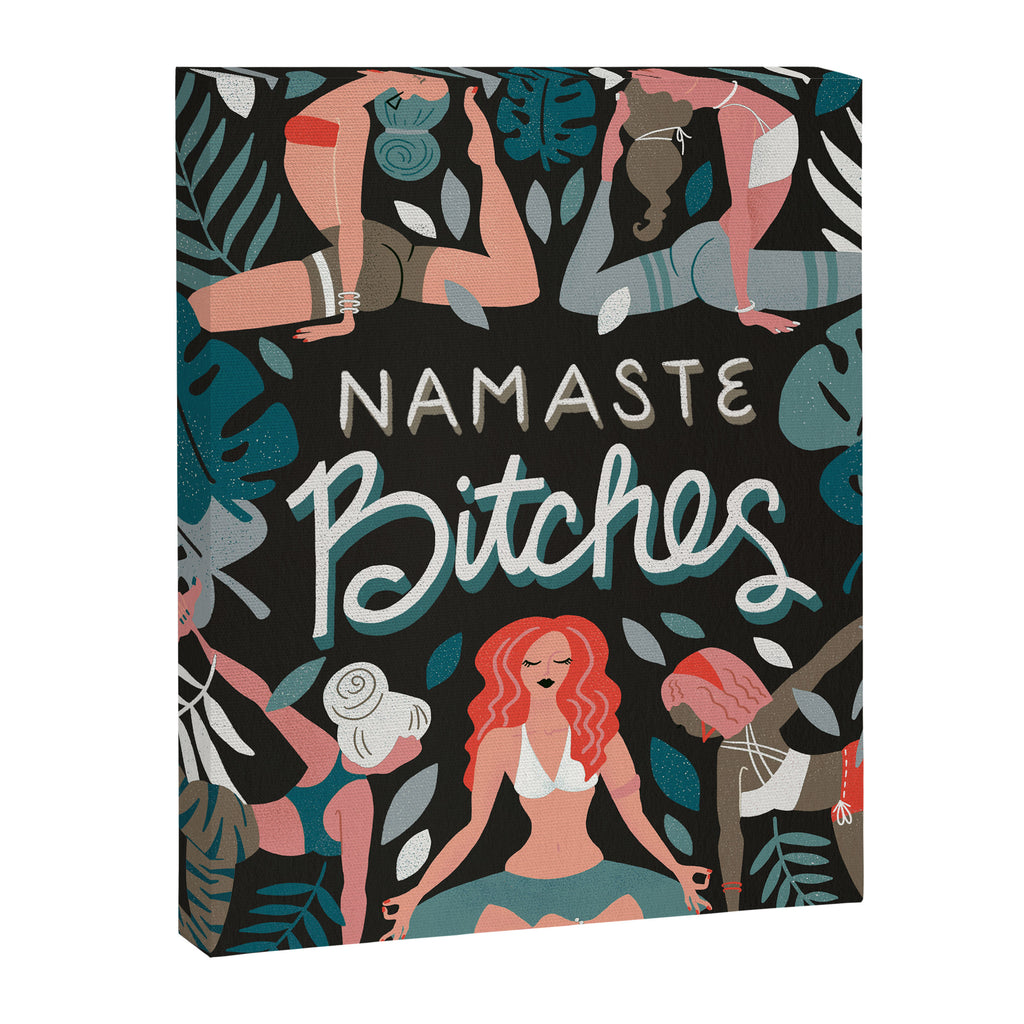 Namaste, Bitches - Charcoal Palette Canvas Print Gallery Image 8