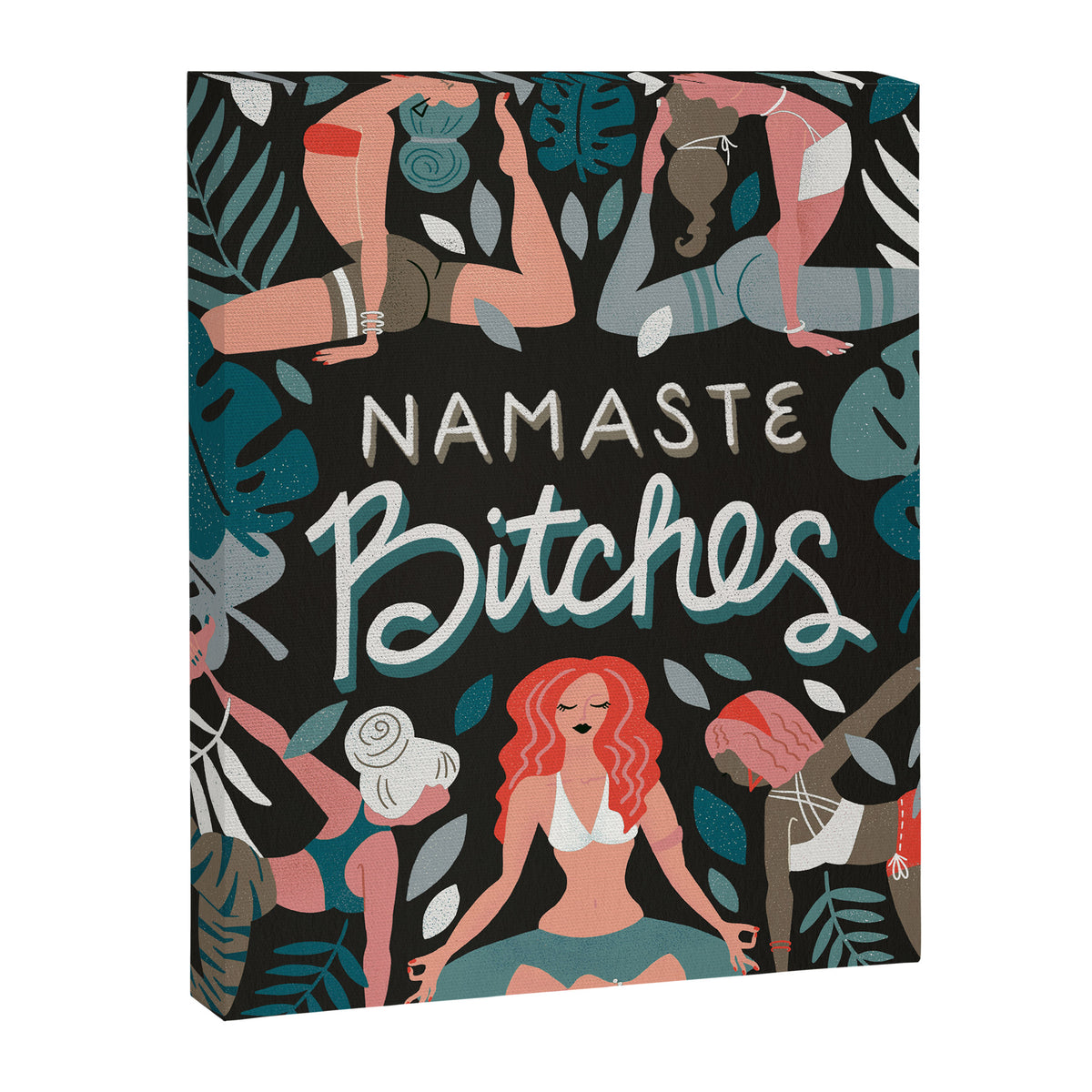 Namaste, Bitches - Charcoal Palette Canvas Print Gallery Image 8