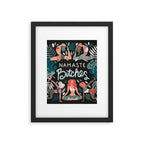 Namaste, Bitches - Charcoal Palette Framed Art Print Gallery Image 6