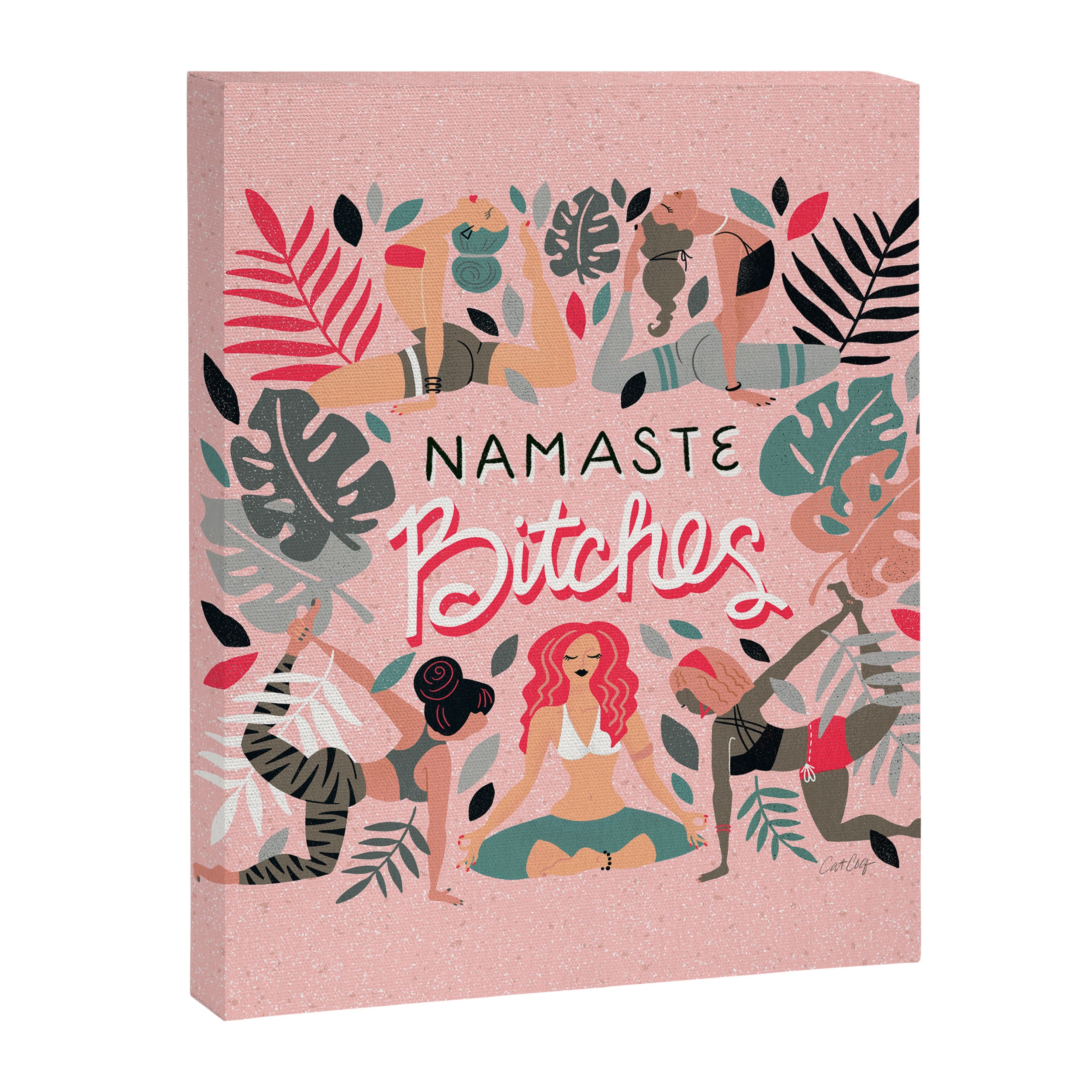 Namaste, Bitches - Pink Canvas Print Gallery Image 8