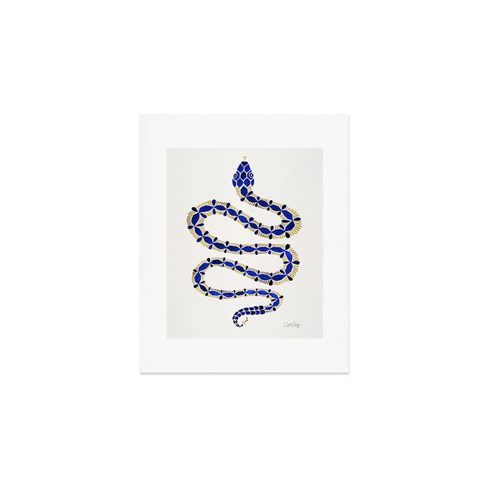 Navy & Gold Serpent Art Print Gallery Image 1