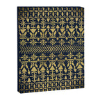 Norwegian Pattern - Gold on Navy Canvas Print Gallery Image 8