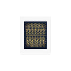 Norwegian Pattern - Gold on Navy Art Print Gallery Image 1