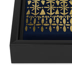 Norwegian Pattern - Gold on Navy Framed Canvas Print Gallery Image 3