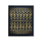 Norwegian Pattern - Gold on Navy Framed Canvas Print Gallery Image 8