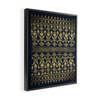 Norwegian Pattern - Gold on Navy Framed Canvas Print Gallery Image 2