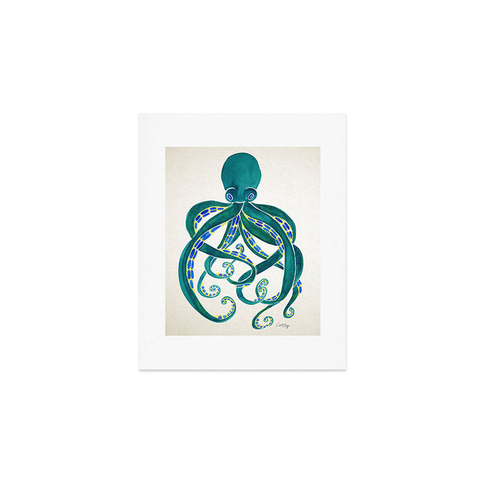 Octopus Watercolor Art Print Gallery Image 1