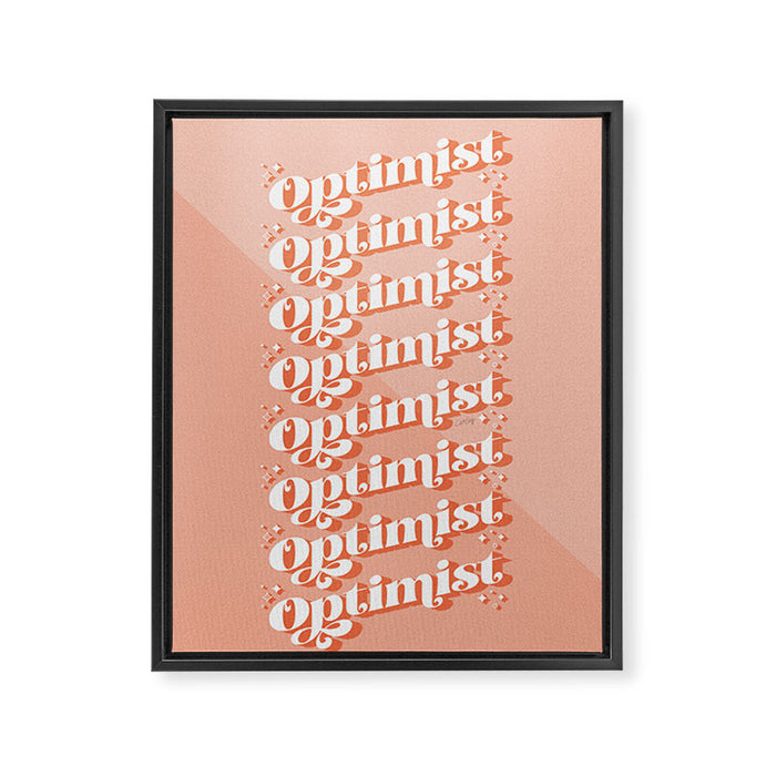 Optimist - Blush Framed Canvas Print Gallery Image 1