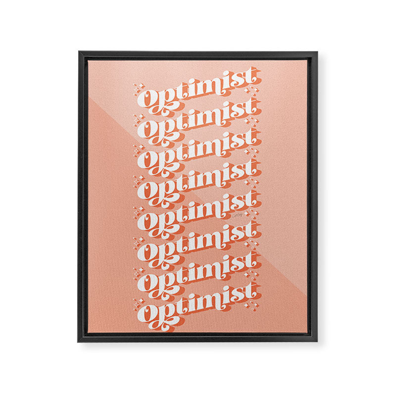 Optimist - Blush Framed Canvas Print Gallery Image 8