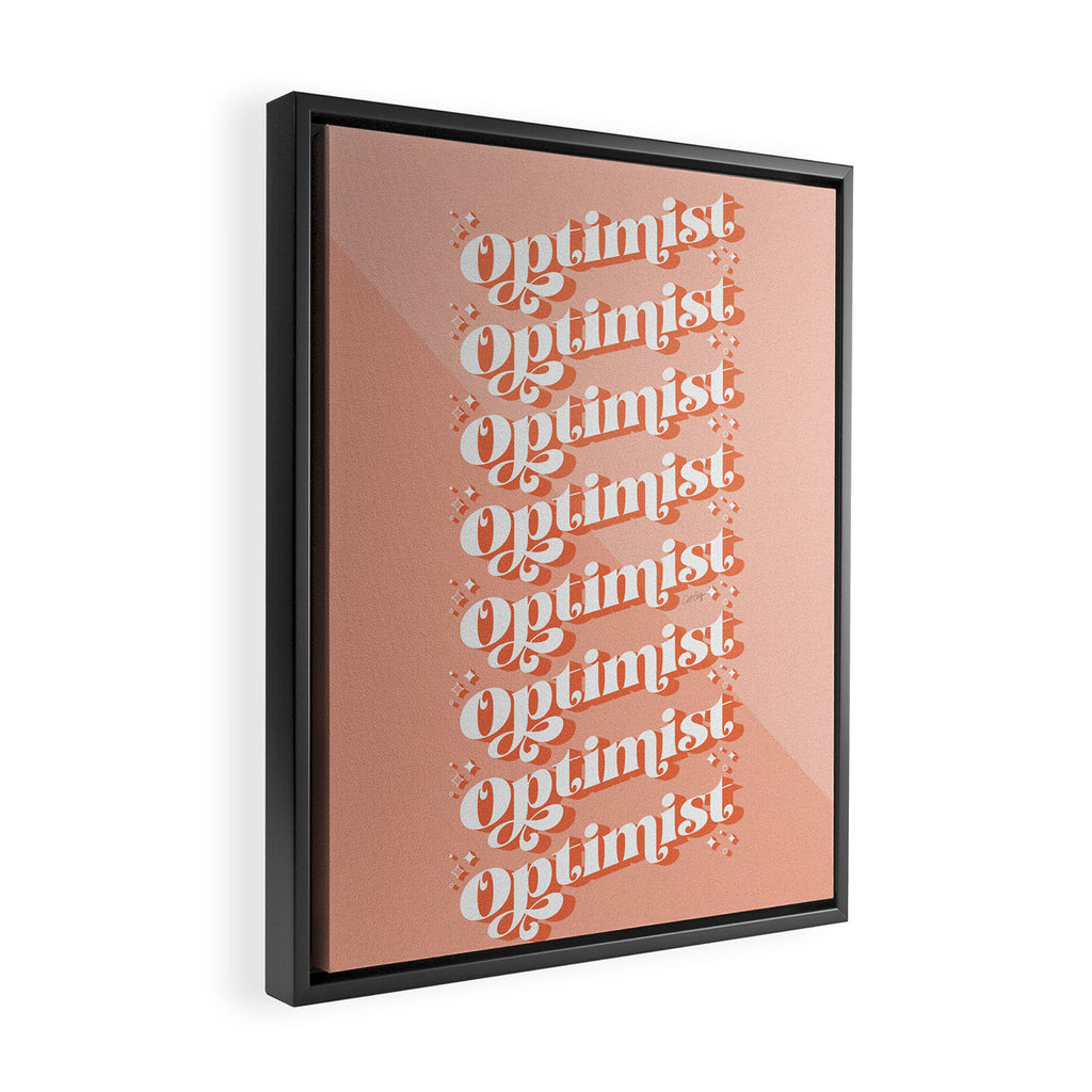 Optimist - Blush Framed Canvas Print Gallery Image 2