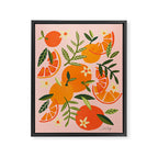 Orange Blooms - Blush Framed Canvas Print Gallery Image 8