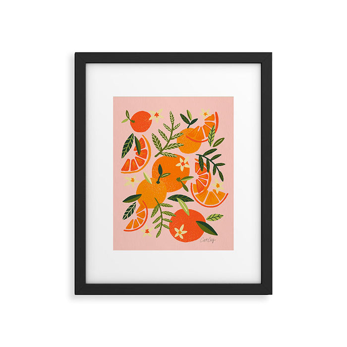 Orange Blooms - Blush Framed Art Print Gallery Image 1
