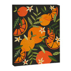 Orange Blooms - Charcoal Canvas Print Gallery Image 8