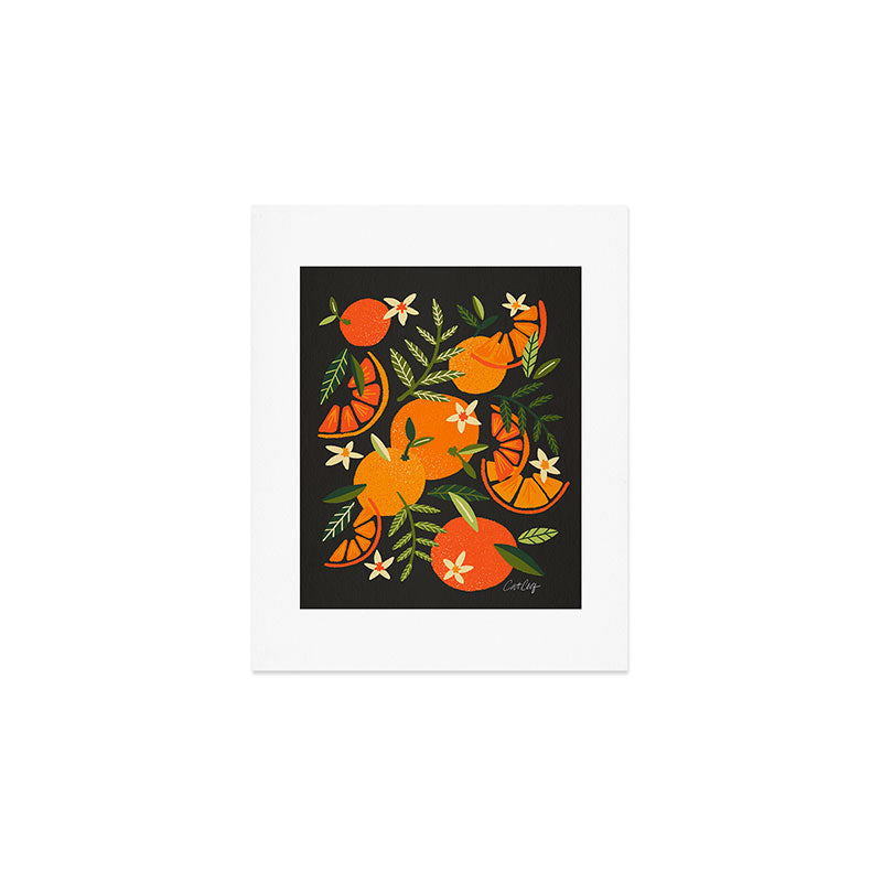 Orange Blooms - Charcoal Art Print Gallery Image 1