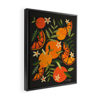 Orange Blooms - Charcoal Framed Canvas Print Gallery Image 2