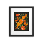 Orange Blooms - Charcoal Framed Art Print Gallery Image 6