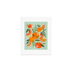 Orange Blooms - Mint Palette Art Print Gallery Image 1