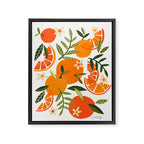 Orange Blooms - White Palette Framed Canvas Print Gallery Image 8