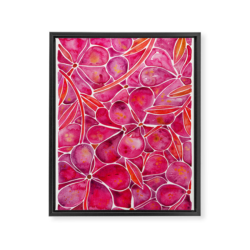 Orchid Wall - Magenta Palette Framed Canvas Print Gallery Image 8