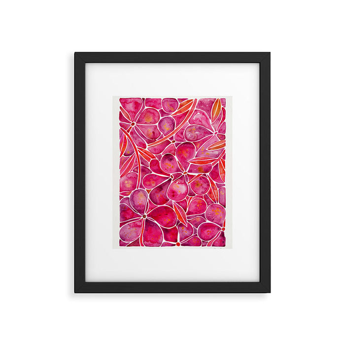 Orchid Wall - Magenta Palette Framed Art Print Gallery Image 1