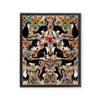 Otomi Cats - Rainbow & Tan Framed Canvas Print Gallery Image 8